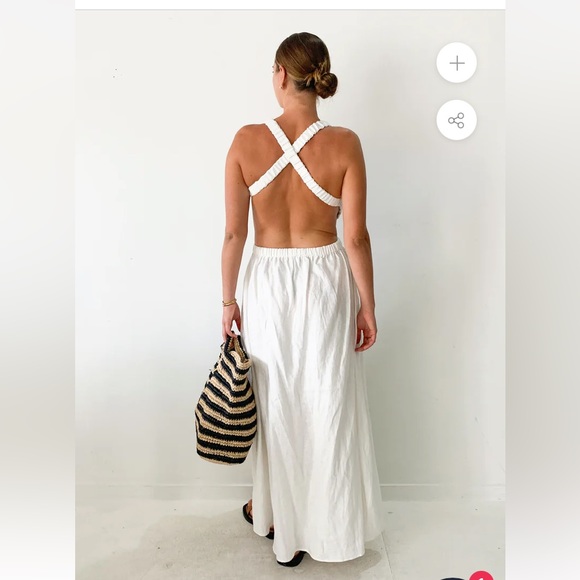 SIR Alena Maxi Dress Ivory Size 3 (AU12) - Picture 2 of 8